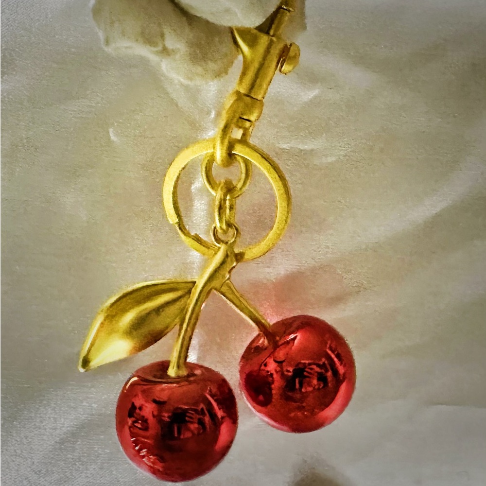 Gold and Red Cherry Keychain - Picture 11 of 12